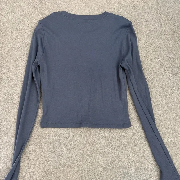 Madewell Slate Long Sleeve Top - Picture 2 of 2